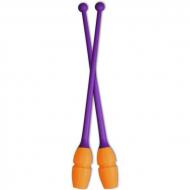 Булавы для художественной гимнастики Pastorelli MASHA, Двухцветные Фиолетово-оранжевые