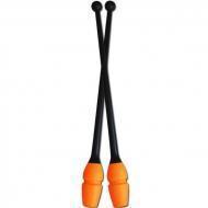 Булавы для художественной гимнастики Pastorelli MASHA, Двухцветные Черно-оранжевые