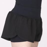 Шорты черные двойные с цветными подшортниками