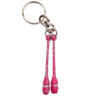 Брелок для ключей с мини булавами флюо-розового цвета Pastorelli